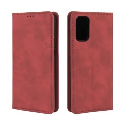 Leather Flip Cover with Internal Pocket For Samsung Galaxy S20 FE Red Leather Flip Cover with Internal Pocket For Samsung Galaxy S20 FE Red